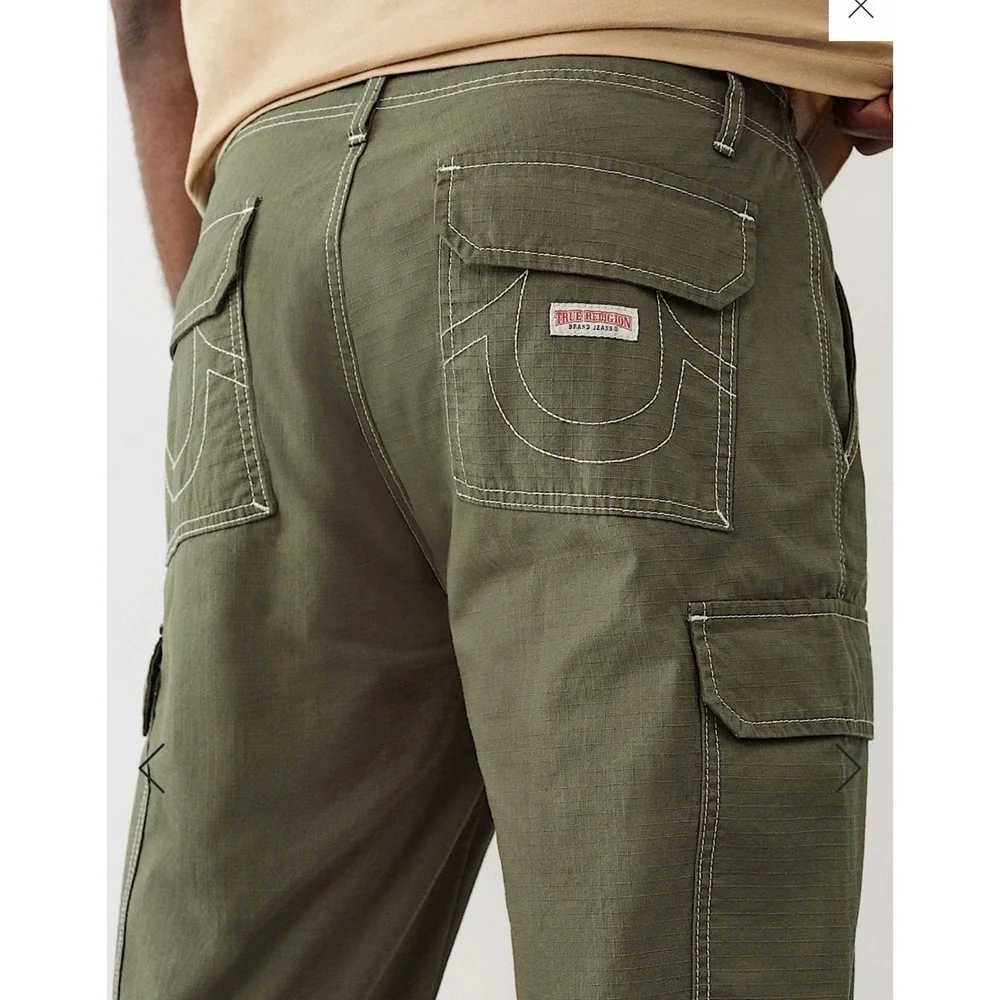 True Religion Cargo Pants Mens 34x32 Utility Workwear Straight Fit‎ NWT Street